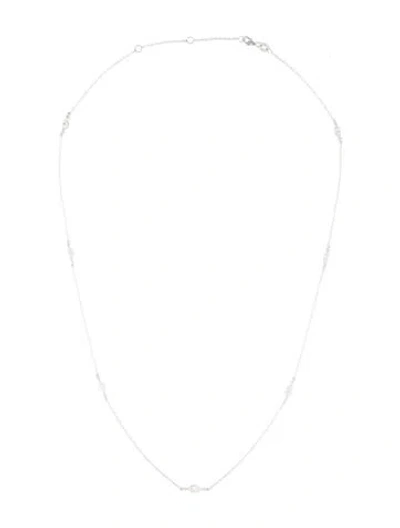 Pre-owned Necklace 14k 1.56ctw Diamond Station , 21" In Multi