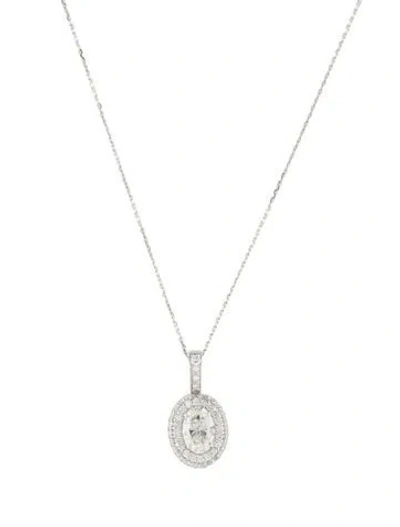 Pre-owned Necklace 14k 1.56ctw Lab-grown Diamond Pendant , 18" In Multi