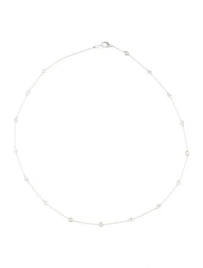 Pre-owned Necklace 14k 1.59ctw Diamond Station , 17" In Multi