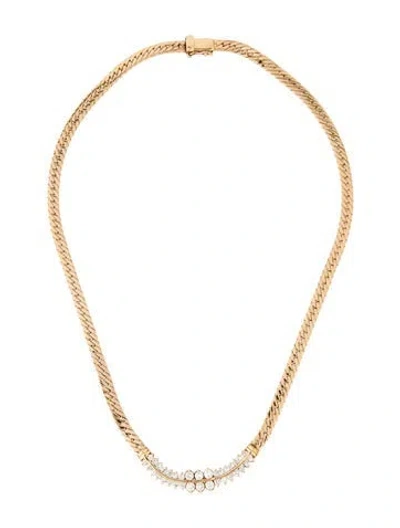 Pre-owned Necklace 14k 1.63ctw Diamond Station Collar , 16" In Multi