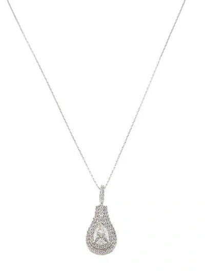 Pre-owned Necklace 14k 1.77ctw Lab-grown Diamond Pendant , 17.75" In Multi
