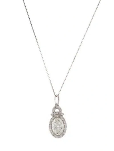 Pre-owned Necklace 14k 1.78ctw Lab-grown Diamond Pendant, 18" In Multi