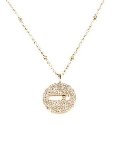 Pre-owned Necklace 14k 1.82ctw Diamond Pendant , 16" In Multi