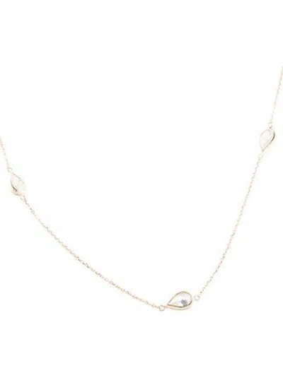 Pre-owned Necklace 14k 1.85ctw Diamond Station , 18" In Multi