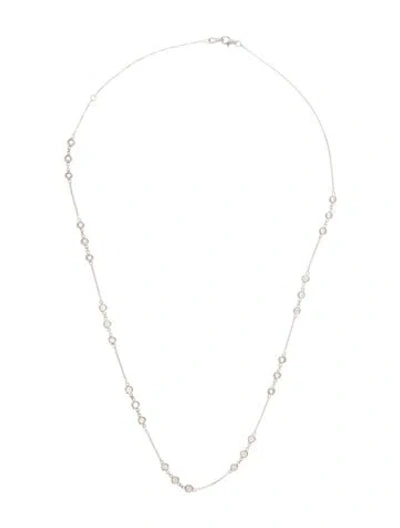 Pre-owned Necklace 14k 1.89ctw Diamond Station , 22.5" In Multi