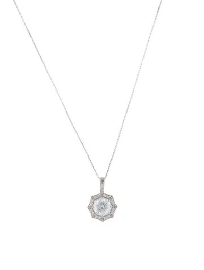 Pre-owned Necklace 14k 1.90ctw Lab-grown Diamond Pendant, 18" In Multi