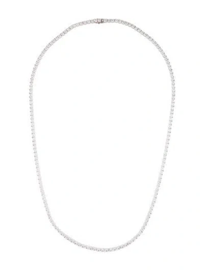 Pre-owned Necklace 14k 19.48ctw Lab-grown Diamond Tennis , 22" In Multi