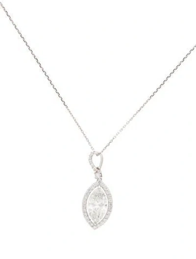 Pre-owned Necklace 14k 1.94ctw Lab-grown Diamond Pendant , 17.5" In Multi