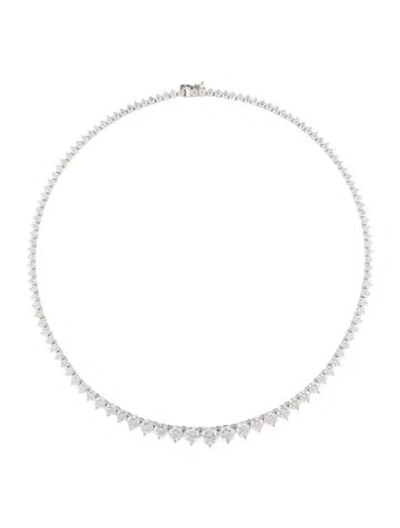 Pre-owned Necklace 14k 19.50ctw Lab-grown Diamond Tennis , 16" In Multi