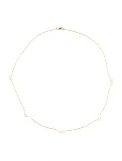 Pre-owned Necklace 14k 1.95ctw Lab- Grown Diamond Station , 17" In Multi