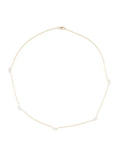 Pre-owned Necklace 14k 1.95ctw Lab-grown Diamond Station , 17" In Multi