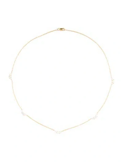 Pre-owned Necklace 14k 1.95ctw Lab-grown Diamond Station , 17" In Multi