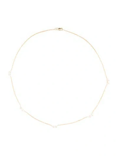 Pre-owned Necklace 14k 1.95ctw Lab-grown Diamond Station , 17" In Multi