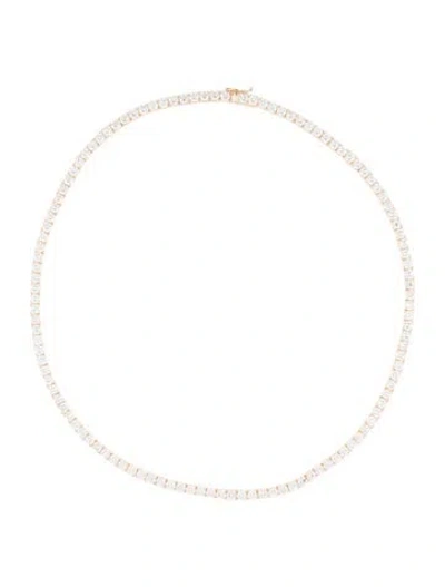 Pre-owned Necklace 14k 20.00ctw Lab-grown Diamond Tennis , 17.25" In Multi