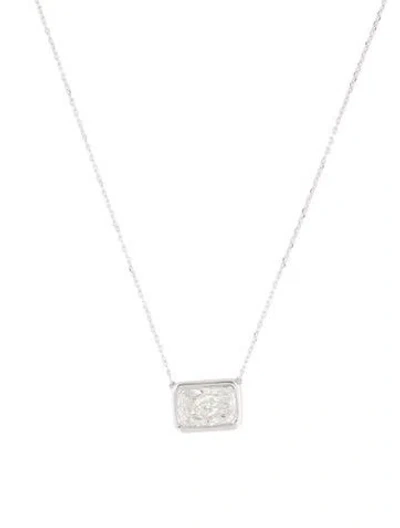 Pre-owned Necklace 14k 2.00ct Lab-grown Diamond Pendant , 18" In Multi