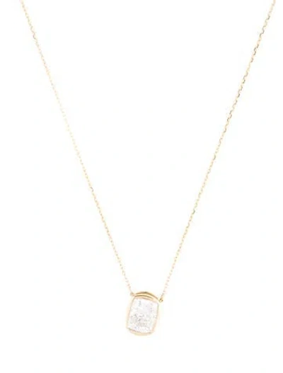 Pre-owned Necklace 14k 2.00ct Lab-grown Diamond Pendant , 18" In Multi