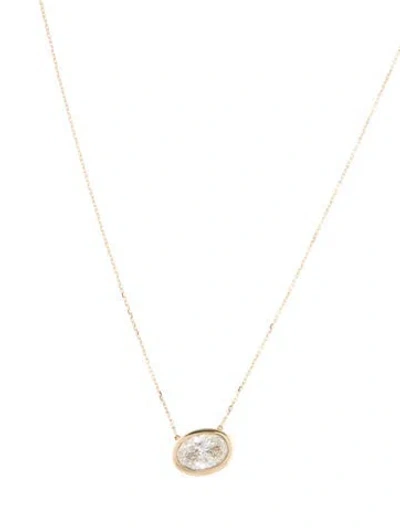 Pre-owned Necklace 14k 2.00ct Lab-grown Diamond Pendant , 18" In Multi
