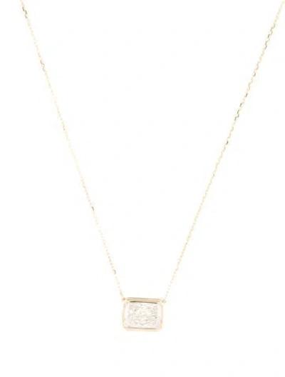 Pre-owned Necklace 14k 2.00ct Lab-grown Diamond Pendant , 18" In Multi