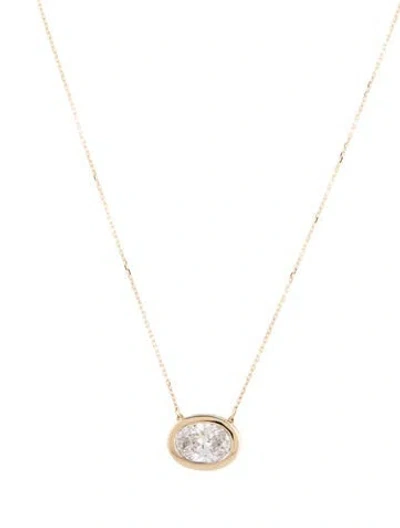 Pre-owned Necklace 14k 2.00ct Lab-grown Diamond Pendant , 18.5" In Multi