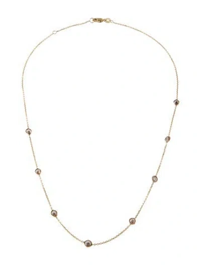 Pre-owned Necklace 14k 2.00ctw Diamond Station Chain , 17.25" In Multi