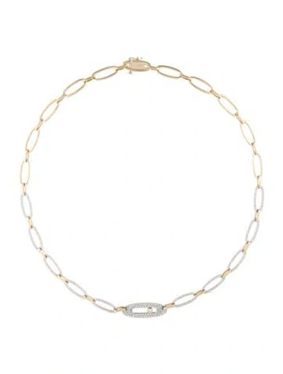 Pre-owned Necklace 14k 2.00ctw Diamond Station , 17.5" In Multi