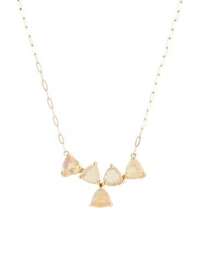 Pre-owned Necklace 14k 2.00ctw Opal Pendant , 18" In Multi
