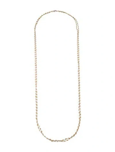 Pre-owned Necklace 14k 20.0ctw Sapphire Station , 72" In Multi
