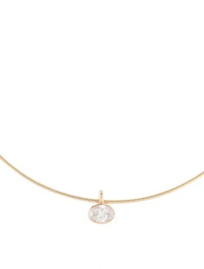Pre-owned Necklace 14k 2.01ct Lab-grown Diamond Pendant , 17" In Multi