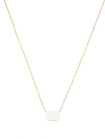Pre-owned Necklace 14k 2.01ct Lab-grown Pendant , 18.5" In Multi