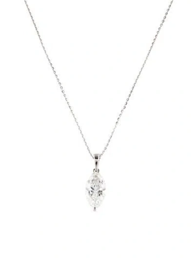 Pre-owned Necklace 14k 2.02ctw Lab-grown Diamond Solitaire Pendant , 18" In Multi