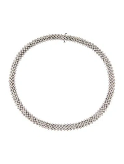 Pre-owned Necklace 14k 20.40ctw Diamond Collar , 15.75" In Multi