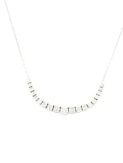 Pre-owned Necklace 14k 2.05ctw Diamond Graduated Collar , 17" In Multi