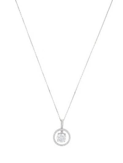 Pre-owned Necklace 14k 2.06ctw Lab-grown Diamond Pendant , 18" In Multi
