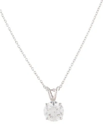 Pre-owned Necklace 14k 2.07ct Lab-grown Diamond Pendant , 18" In Multi