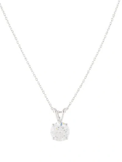 Pre-owned Necklace 14k 2.07ct Lab-grown Diamond Pendant , 18" In Multi
