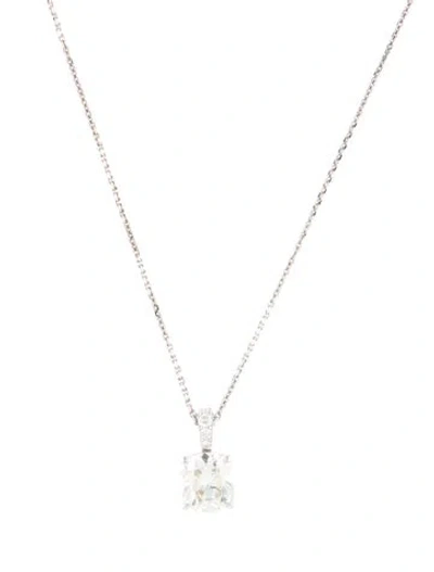 Pre-owned Necklace 14k 2.07ctw Lab-grown Diamond Pendant , 17.75" In Multi