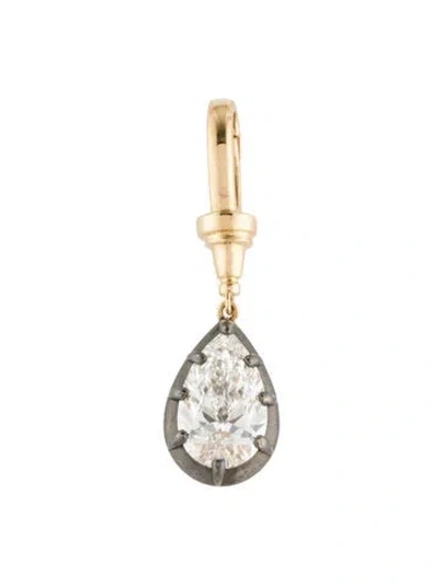 Pre-owned Necklace 14k 2.08ct Lab-grown Diamond Pendant  In Black