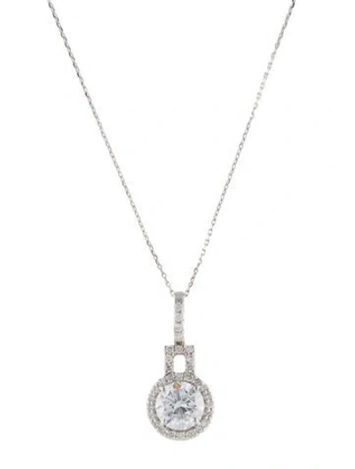 Pre-owned Necklace 14k 2.08ctw Lab-grown Diamond Pendant, 18" In Multi