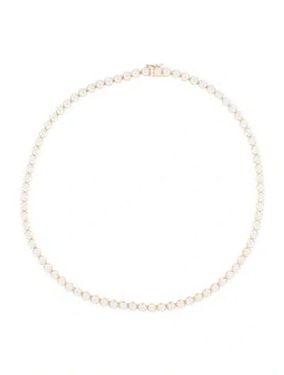 Pre-owned Necklace 14k 21.00ctw Lab-grown Diamond Tennis , 18.5" In Multi
