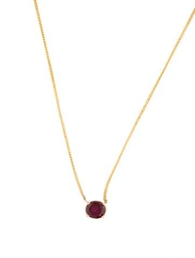 Pre-owned Necklace 14k 2.11ct Ruby Pendant , 20.25" In Multi