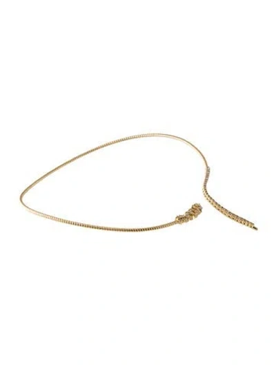 Pre-owned Necklace 14k 2.11ctw Diamond Choker , 17.5" In Multi