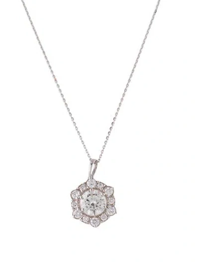Pre-owned Necklace 14k 2.14ctw Lab-grown Diamond Pendant , 18" In Multi