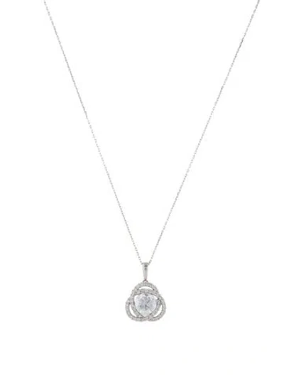 Pre-owned Necklace 14k 2.19ctw Lab-grown Diamond Pendant, 18" In Multi