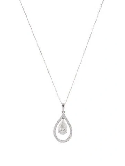 Pre-owned Necklace 14k 2.20ctw Lab-grown Diamond Pendant , 18" In Multi