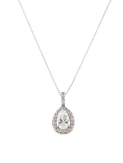 Pre-owned Necklace 14k 2.26ctw Lab-grown Diamond Pendant , 18" In Multi