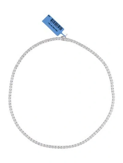 Pre-owned Necklace 14k 22.75ctw Lab-grown Diamond Tennis , 18" In Multi