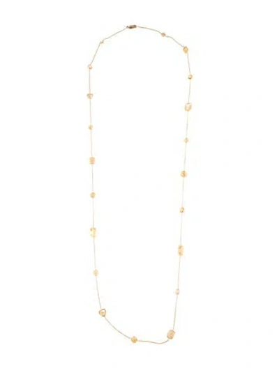 Pre-owned Necklace 14k 22.95ctw Citrine Station , 36.5" In Multi