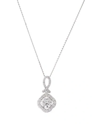 Pre-owned Necklace 14k 2.29ctw Lab-grown Diamond Pendant , 18" In Multi