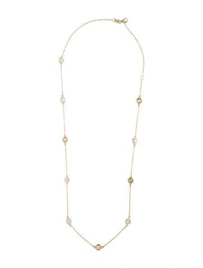 Pre-owned Necklace 14k 2.30ctw Lab-grown Diamond Station , 18.25" In Multi