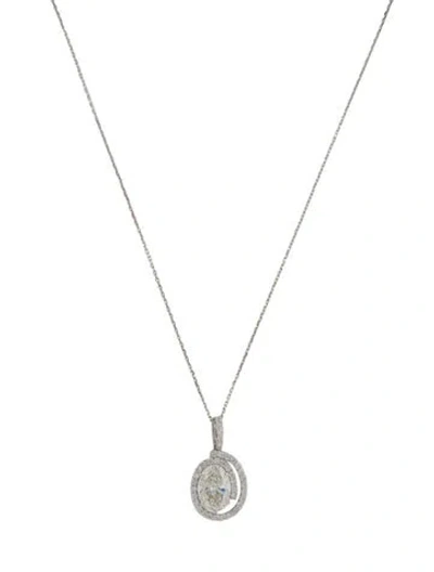 Pre-owned Necklace 14k 2.33ctw Lab-grown Diamond Pendant , 18" In Multi